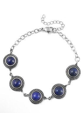 Lapis Lazuli Lobster Clasp Bracelet